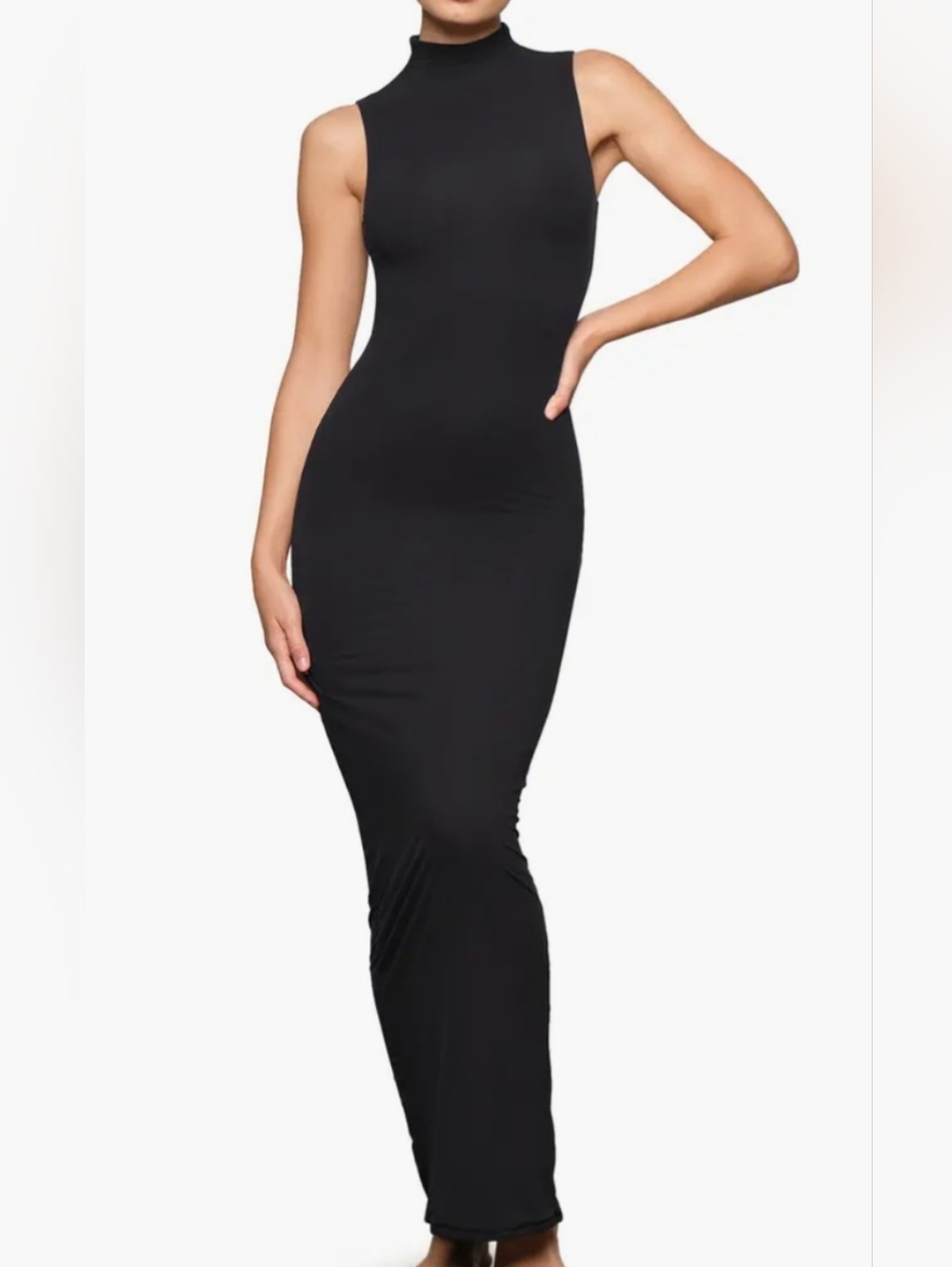 Skims Fits Everybody Mock Neck Sleeveless Dress